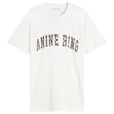 ANINE BING WALKER LEOPARD-PRINT LOGO T-SHIRT