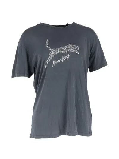 Pre-owned Anine Bing Walker Leopard T-shirt In Gray