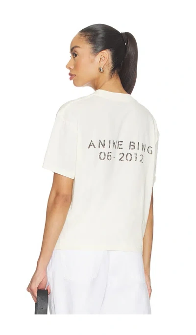 Anine Bing Walker Soft Stencil Tee In White