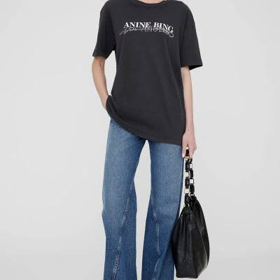 Anine Bing Walker Tee Doodle In Black