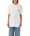 Anine Bing Walker Tee Trip Cotton T-shirt In White