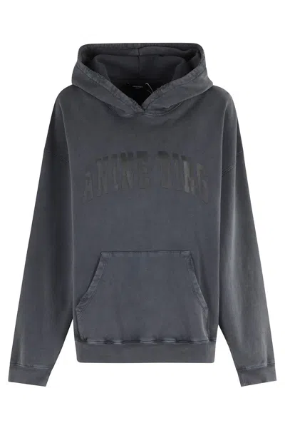 ANINE BING WASHED BLACK HARVEY SWEATSHIRT