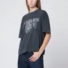 Anine Bing Washed Black T-shirt With Leopard Print In Gray