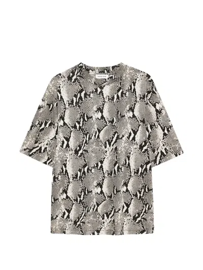 ANINE BING WASHED PYTHON TEE T-SHIRT