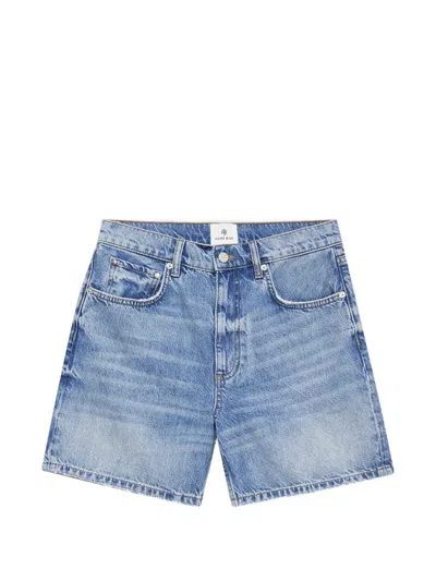 Anine Bing Washed Shorts In Blue