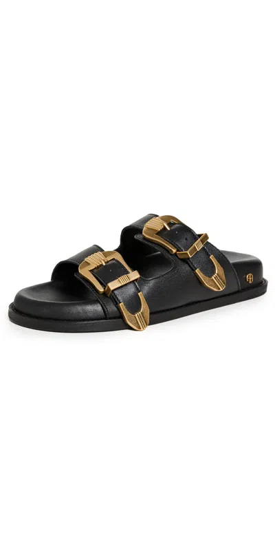 Anine Bing Waylon Slides Black