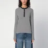 Anine Bing Alessia Long Sleeve Tee In Cream And Black Stripe In Multicolor