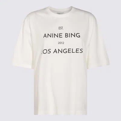 ANINE BING ANINE BING WHITE COTTON T-SHIRT
