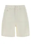 Anine Bing White Denim Shorts In White