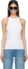 Anine Bing Eva Racerback Tank Top In White