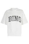 Anine Bing Jay Printed Cotton-jersey Sweatshirt In White