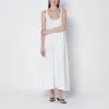 Anine Bing Flora Gathered Lyocell And Linen-blend Maxi Dress In White