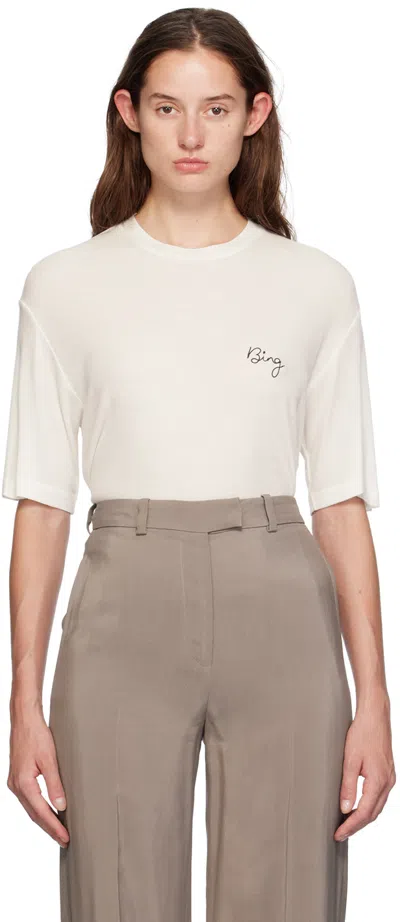 Anine Bing White Louis T-shirt In Ivory