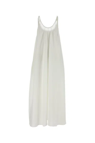 Anine Bing White Lyocell Blend Flora Dress In Neutral