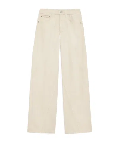 Anine Bing Wide Leg Jeans In Neutral