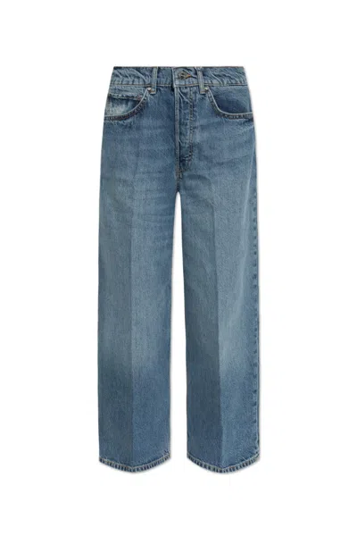 Anine Bing Wide-leg Jeans In Washed Blue