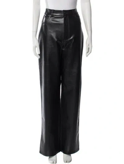 Pre-owned Anine Bing Wide Leg Pants In Black