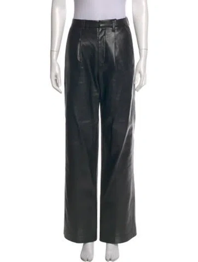 Pre-owned Anine Bing Wide Leg Pants In Black