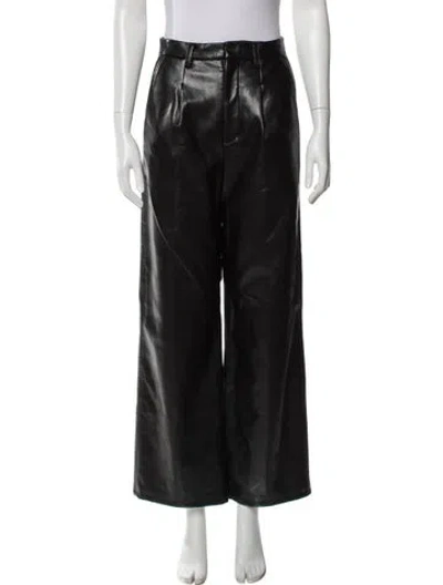 Pre-owned Anine Bing Wide Leg Pants In Black