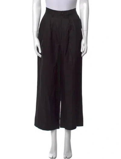 Pre-owned Anine Bing Wide Leg Pants In Black