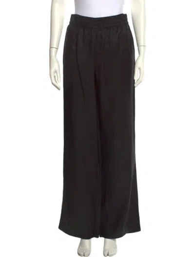 Pre-owned Anine Bing Wide Leg Pants In Black