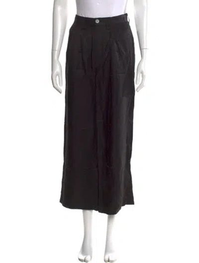 Pre-owned Anine Bing Wide Leg Pants In Black
