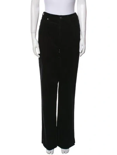 Pre-owned Anine Bing Wide Leg Pants In Black