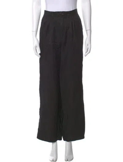 Pre-owned Anine Bing Wide Leg Pants In Black