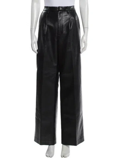 Pre-owned Anine Bing Wide Leg Pants In Black