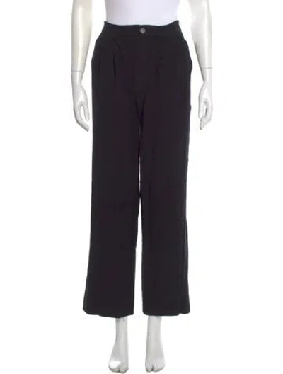 Pre-owned Anine Bing Wide Leg Pants In Black