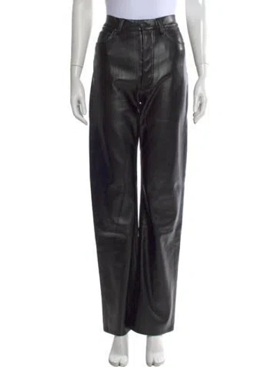 Pre-owned Anine Bing Wide Leg Pants In Black