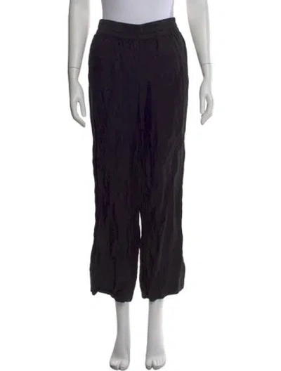 Pre-owned Anine Bing Wide Leg Pants In Black