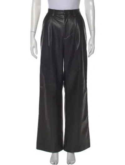 Pre-owned Anine Bing Wide Leg Pants In Black