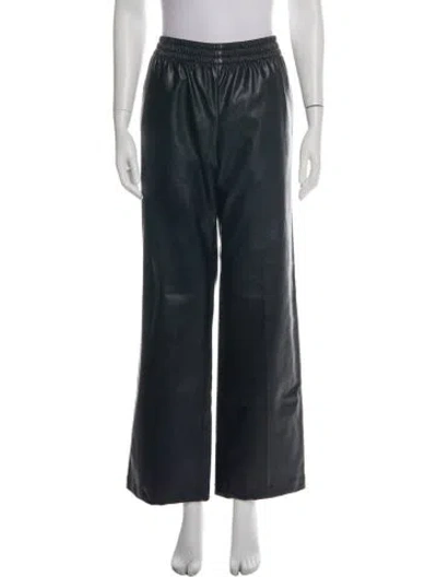 Pre-owned Anine Bing Wide Leg Pants In Black