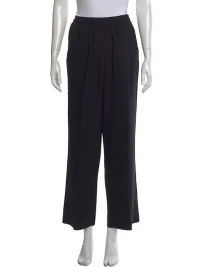 Pre-owned Anine Bing Wide Leg Pants In Black