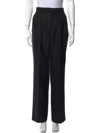 Pre-owned Anine Bing Wide Leg Pants In Black