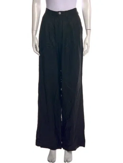 Pre-owned Anine Bing Wide Leg Pants In Black