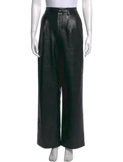 Pre-owned Anine Bing Wide Leg Pants In Black