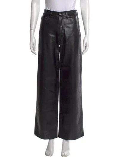 Pre-owned Anine Bing Wide Leg Pants In Black