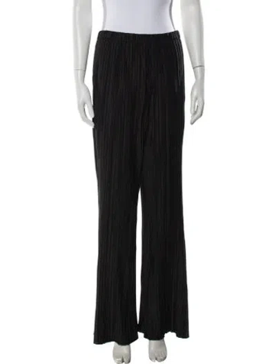 Pre-owned Anine Bing Wide Leg Pants In Black