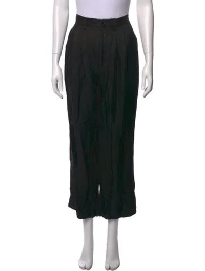 Pre-owned Anine Bing Wide Leg Pants In Black