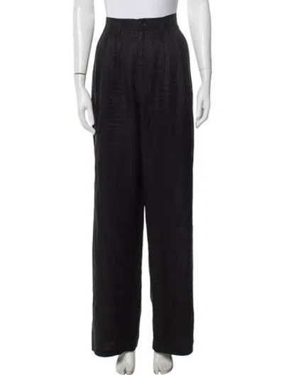 Pre-owned Anine Bing Wide Leg Pants In Black
