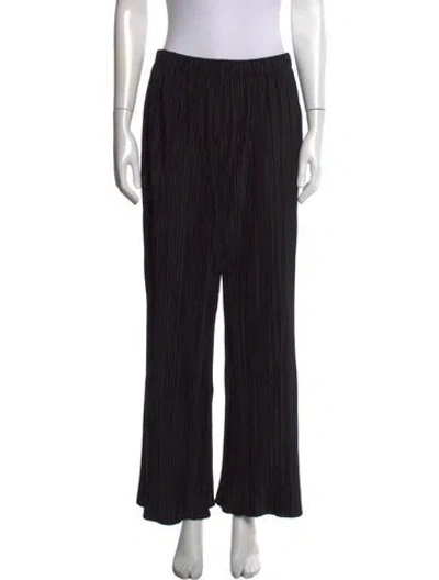 Pre-owned Anine Bing Wide Leg Pants In Black