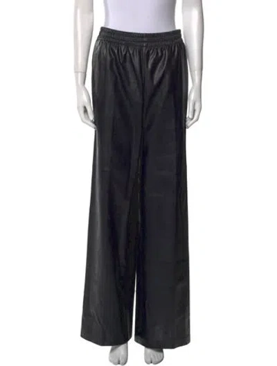 Pre-owned Anine Bing Wide Leg Pants In Blue