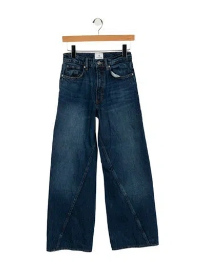 Pre-owned Anine Bing Wide Leg Pants In Blue