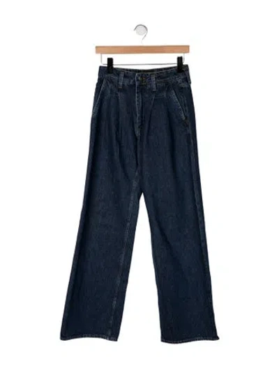 Pre-owned Anine Bing Wide Leg Pants In Blue