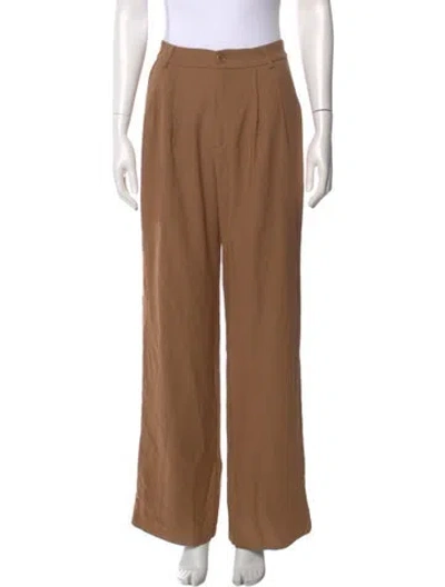 Pre-owned Anine Bing Wide Leg Pants In Brown