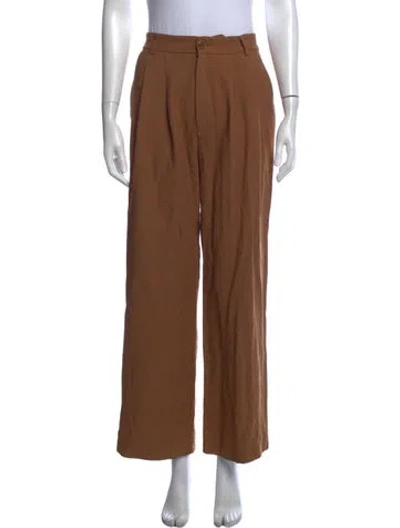 Pre-owned Anine Bing Wide Leg Pants In Brown