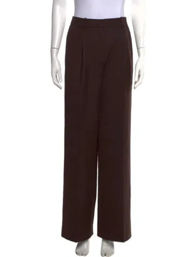 Pre-owned Anine Bing Wide Leg Pants In Brown