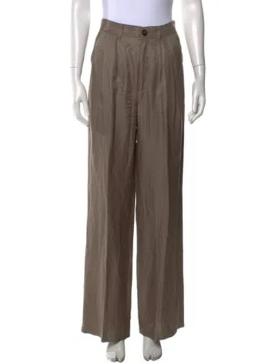 Pre-owned Anine Bing Wide Leg Pants In Brown